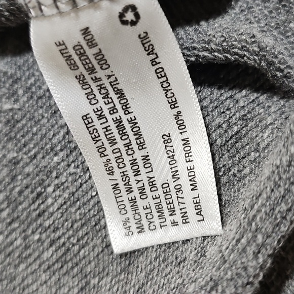 Wild Fable Gray Cropped Polo Collar 2 Button Lightweight Sweatshirt Size M - Picture 6 of 6